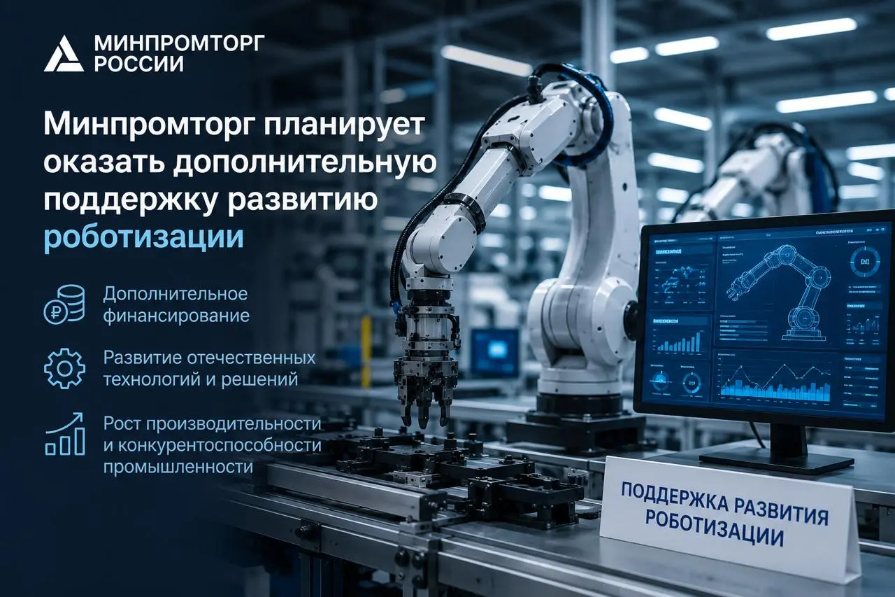 Министерство промышленности и торговли РФ планирует ввести дополнительные меры поддержки для развития роботизации в стране | Сетка — социальная сеть от hh.ru