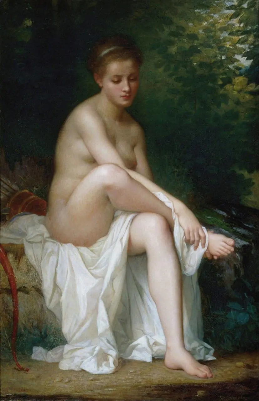 "Исмения, нимфа из свиты Дианы"
Шарль Ландель, 1878
Исмения - персонаж довольно редкий для античной мифологии | Сетка — социальная сеть от hh.ru