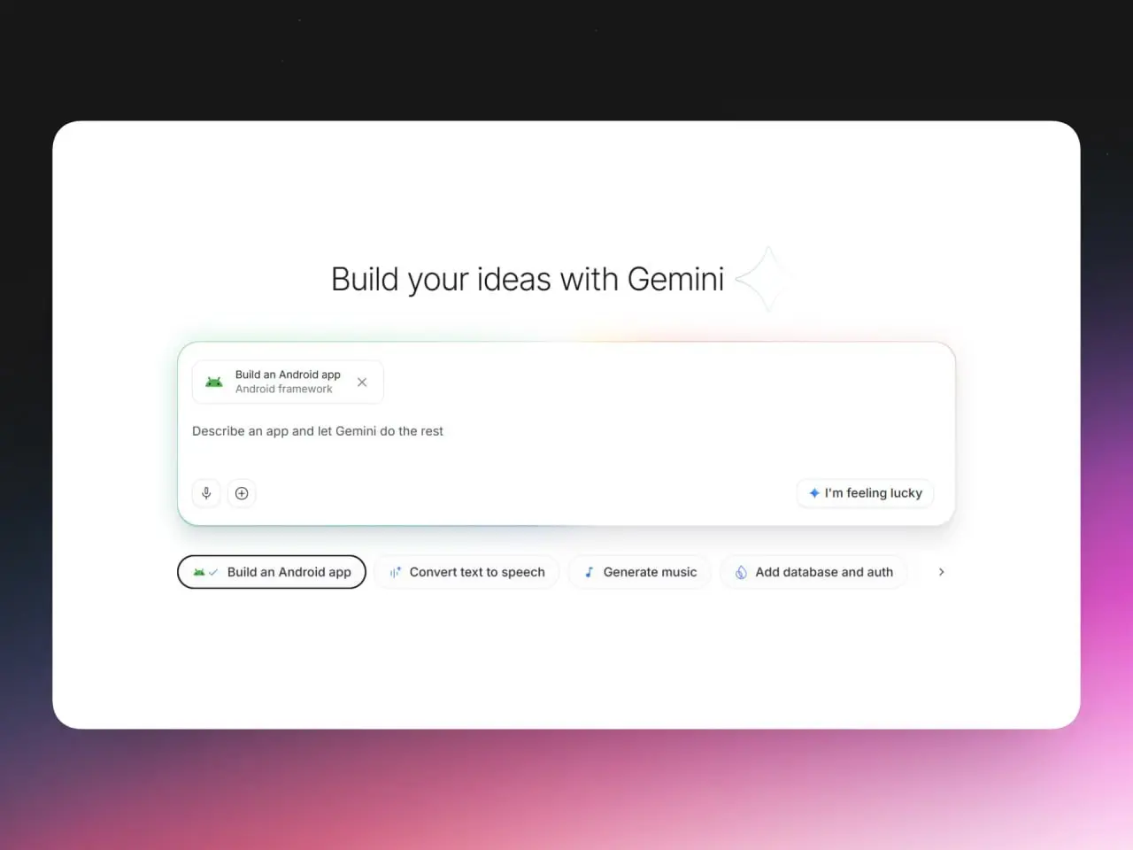 📱ВСЕ СТАЛИ АНДРОИД-РАЗРАБАМИ🤯
Google добавили в AI Studio генератор Android-приложений прямо в браузере — бесплатно и без установки софта 🔥
Модель сама строит интерфейс, прописывает логику и собирает ... | Сетка — социальная сеть от hh.ru