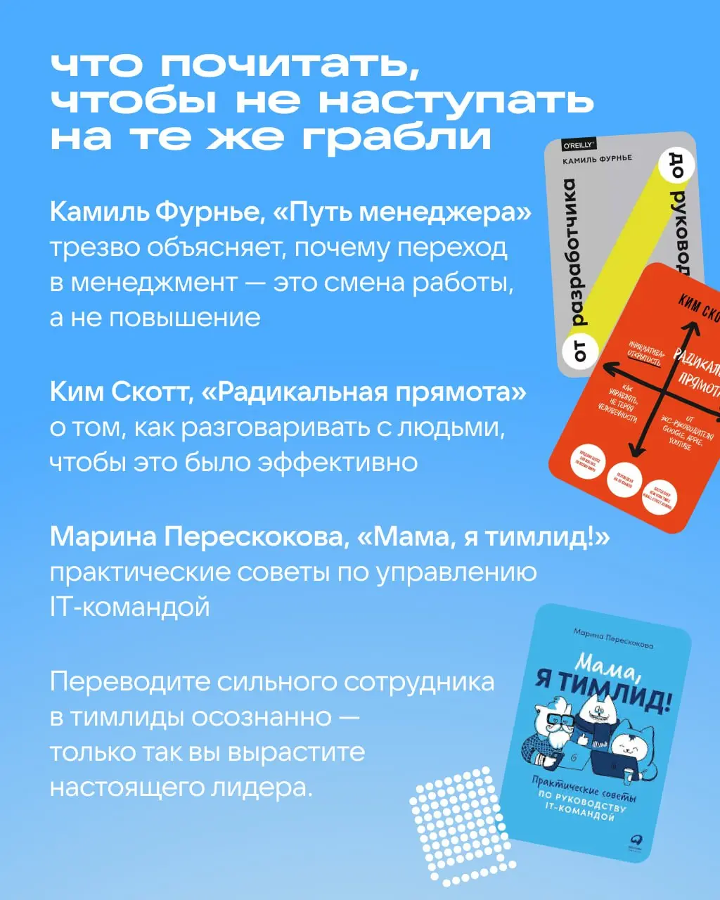 Это вторая часть истории о том, как сильнейшего контрибьютора назначили тимлидом | Сетка — социальная сеть от hh.ru