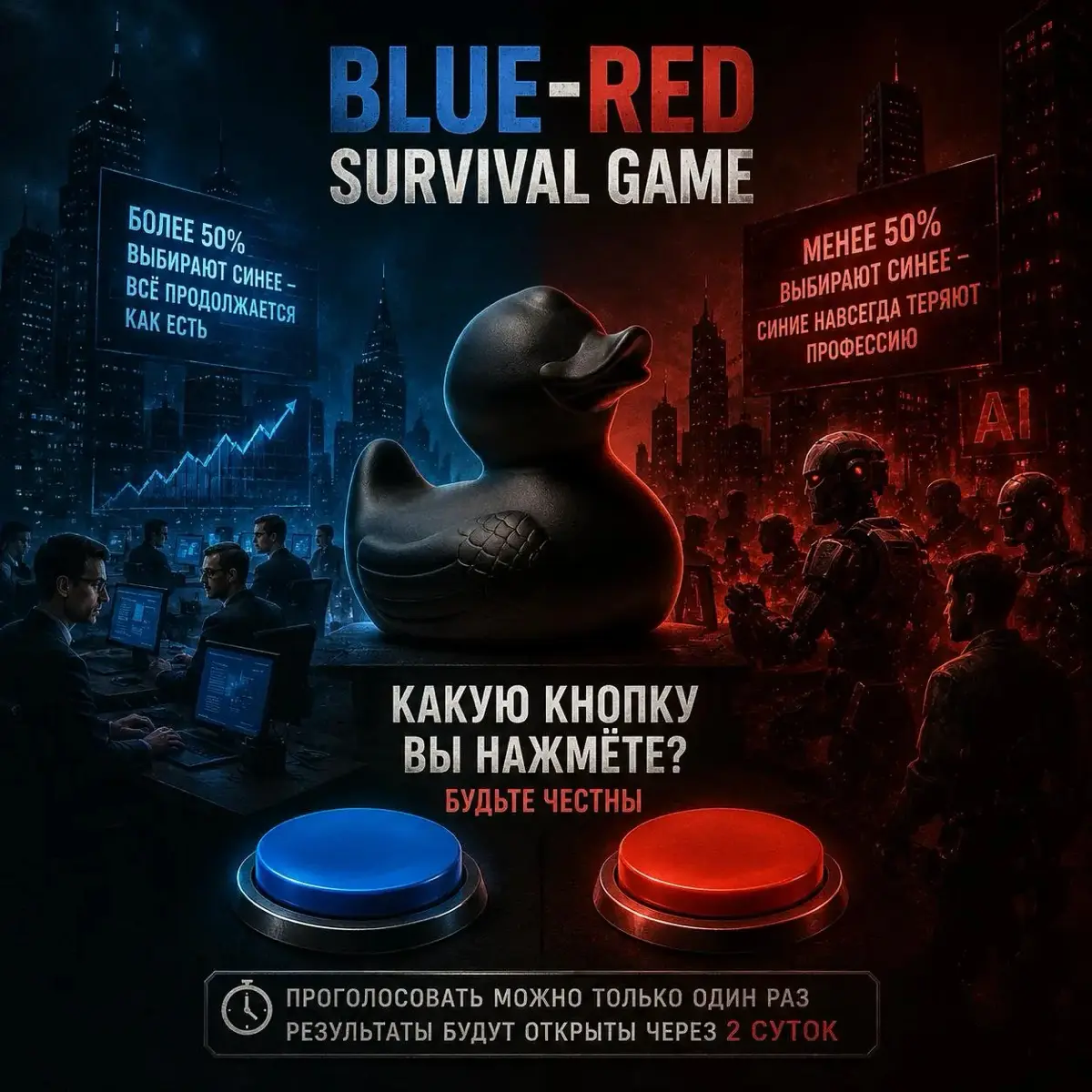 Есть такая известная игра "Blue-Red Survival Game" | Сетка — социальная сеть от hh.ru