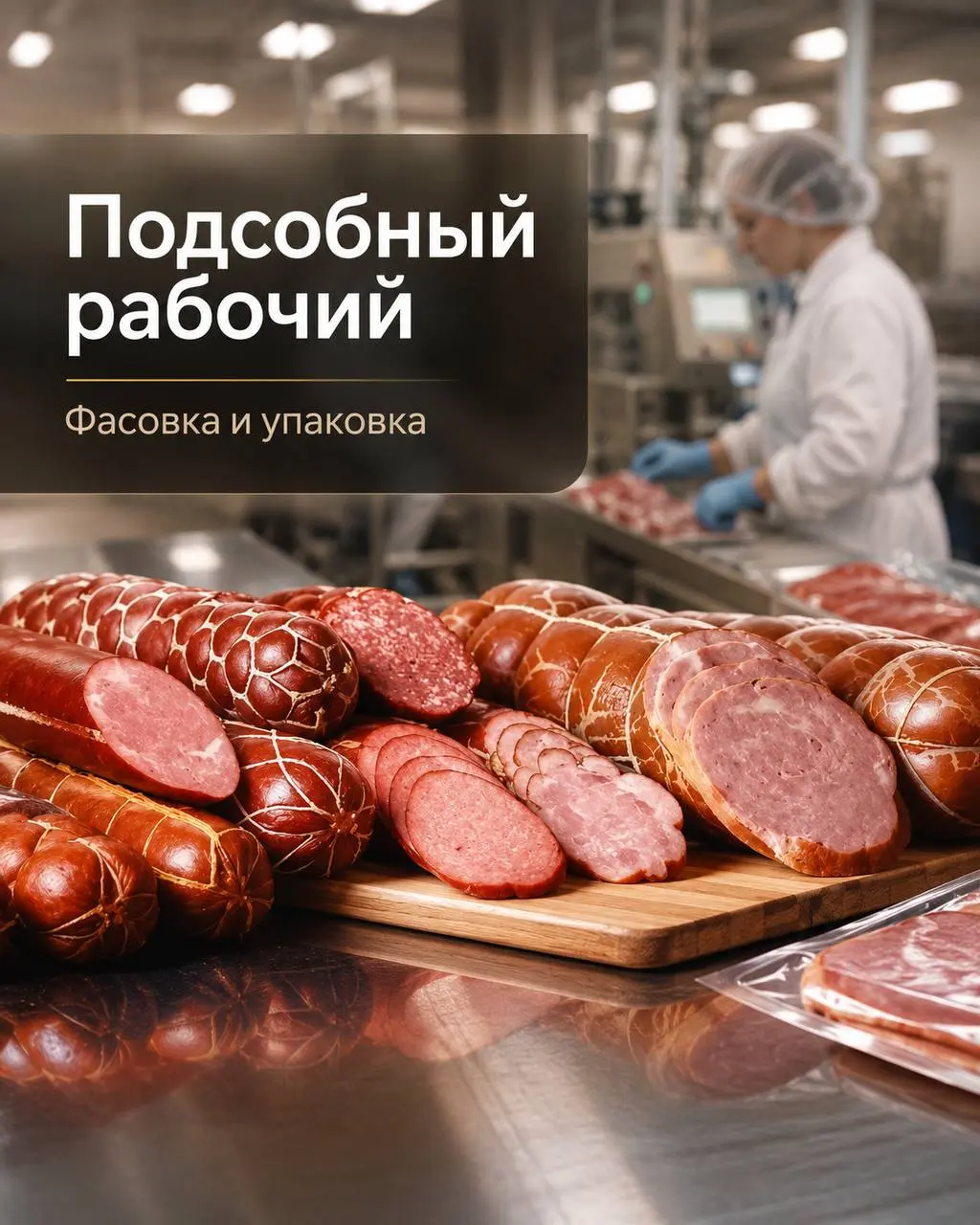 ПОДСОБНЫЙ РАБОЧИЙ (вахта)
От 3 795₽/смена
Рублевский МПК
• МО, г. Протвино
• Производство
• +79952329594
Полное описание вакансии размещено в Телеграм и Макс | Сетка — социальная сеть от hh.ru