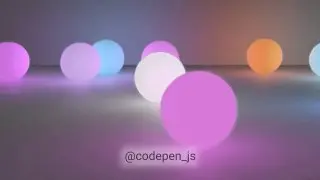 PointLight Demo — анимированная шары. Реализована с помощью CSS и JavaScript
https://codepen.io/wakana-k/pen/MWPaXKX | Сетка — социальная сеть от hh.ru