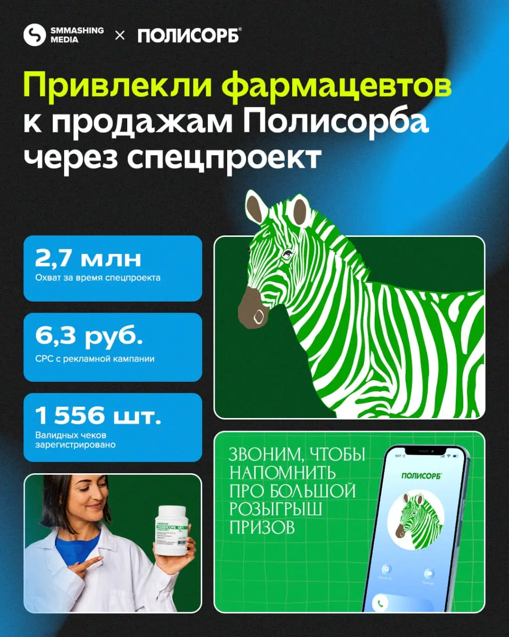 🥹😅😂🤣
Если хотите, чтобы аудитория дошла до действия, ей нужна понятная мотивация. Мы выбрали чекбэк.
Для Полисорба стимулировали продажи в период повышенного спроса на сорбенты | Сетка — социальная сеть от hh.ru