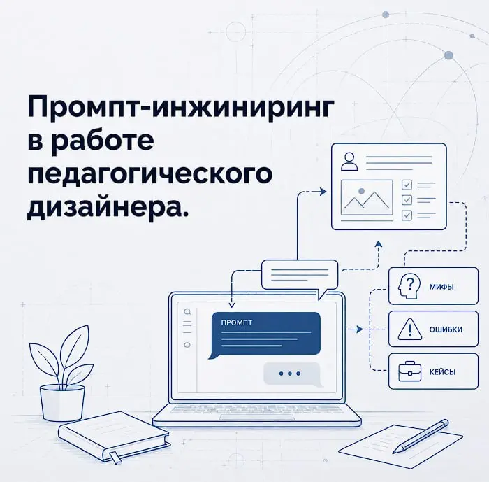 Коллеги, делюсь с вами записью 20-го образовательного эфира канала на тему «Промпт-инжиниринг в работе педагогического дизайнера. Мифы. Ошибки. Кейсы» | Сетка — социальная сеть от hh.ru
