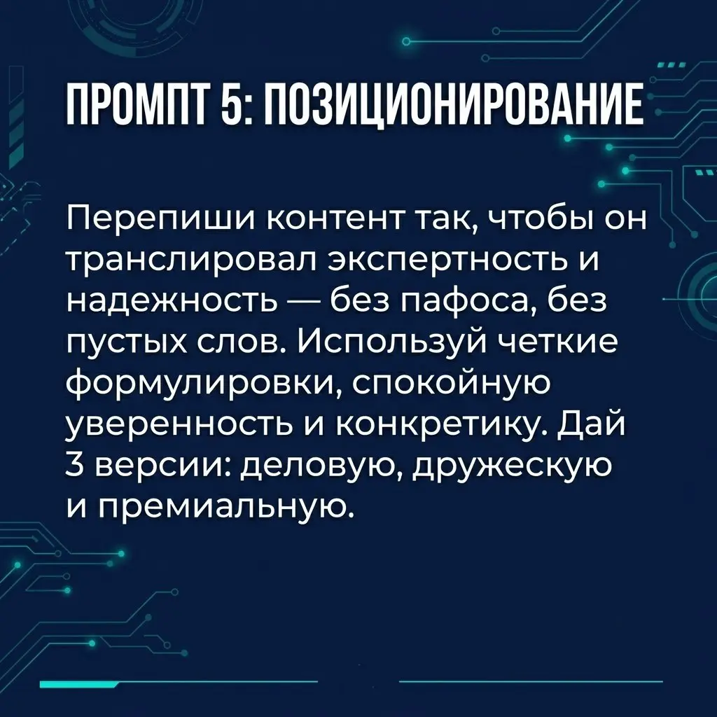 Топ 5 промтов для Claude | Сетка — социальная сеть от hh.ru