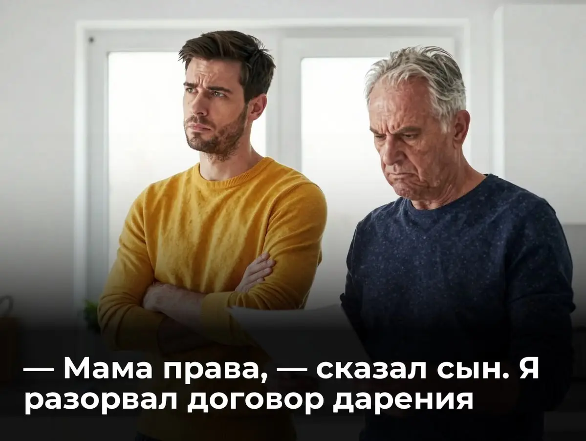 — Мама права, — сказал сын. Я разорвал договор дарения
— Подпиши, пап. Мама говорит, тебе одному двушка ни к чему. А нам расширяться пора | Сетка — социальная сеть от hh.ru