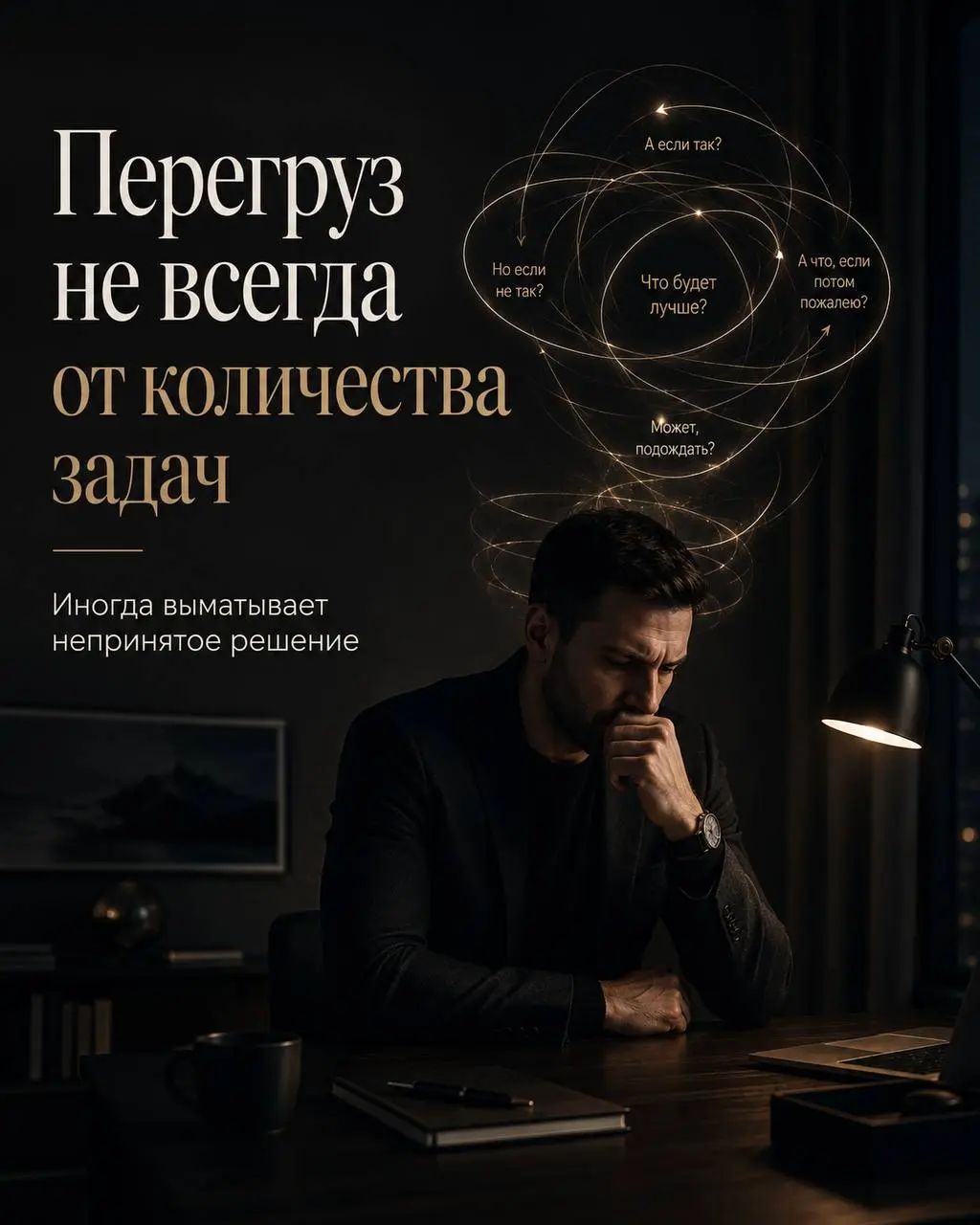 Перегруз не всегда от количества задач.
Иногда у тебя не завал в делах.
У тебя в голове висит решение, которое ты не принимаешь.
Уволить или потерпеть. Закрыть направление или еще вложиться | Сетка — социальная сеть от hh.ru