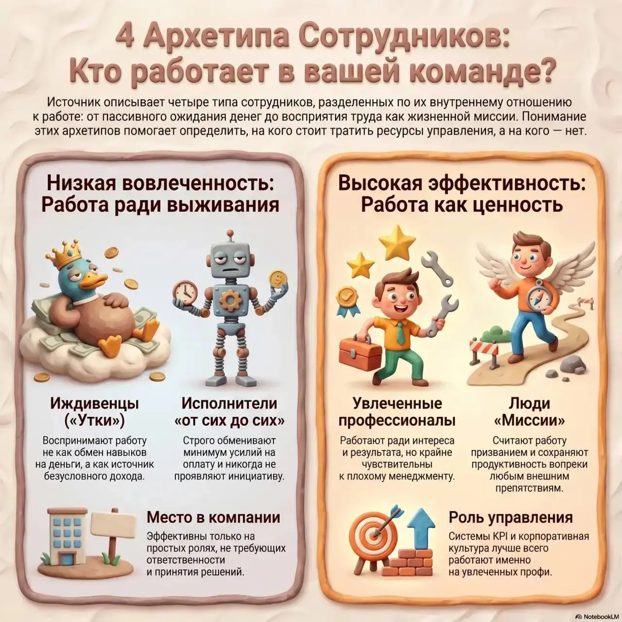 Почему сотрудники компании плохо работают?
Если вы посёрфите интернет, то поисковик даст результат с мнением, что проблема в неправильной системе мотивации персонала в компании | Сетка — социальная сеть от hh.ru
