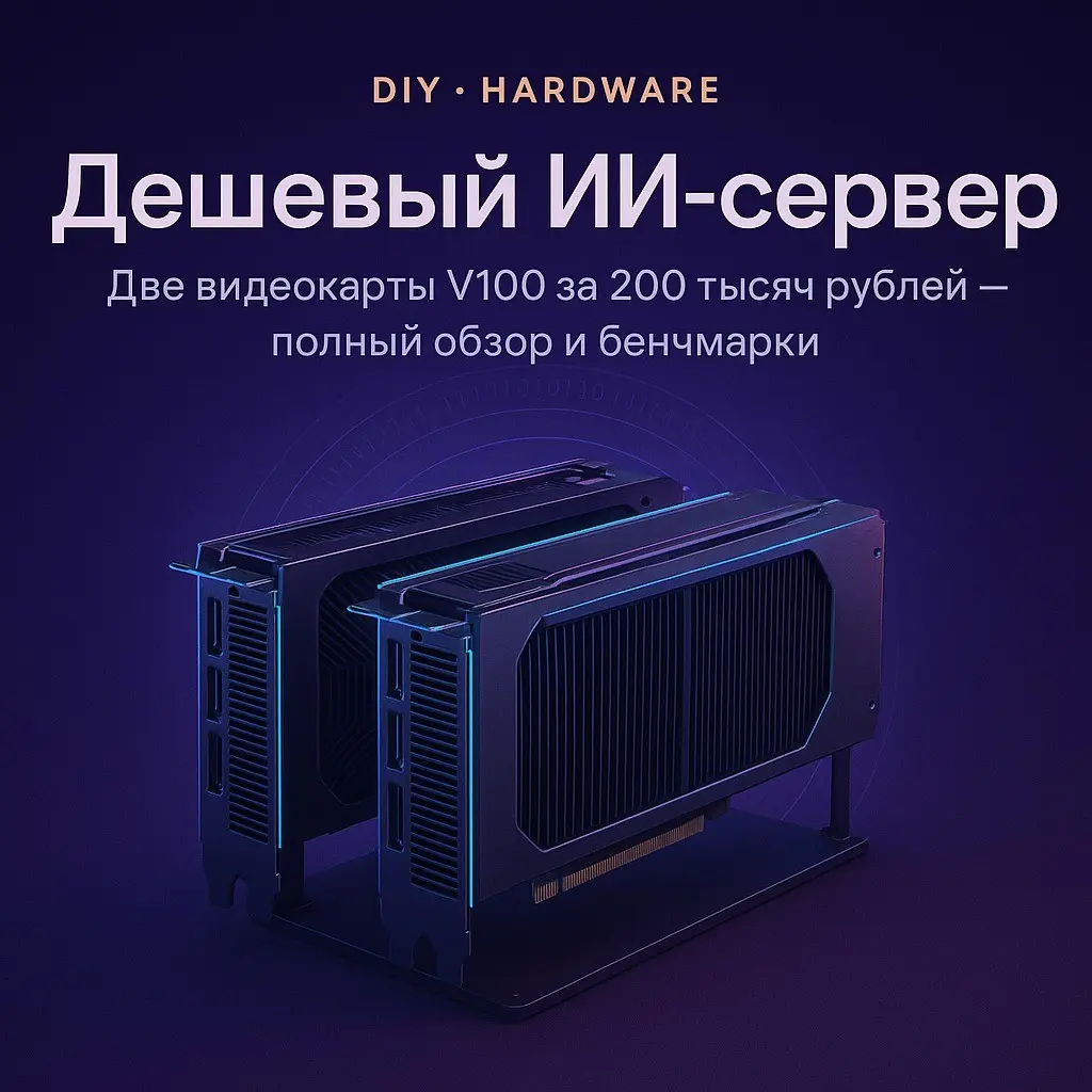 Локальный ИИ-сервер на Tesla V100: 200к₽ vs облака | Сетка — социальная сеть от hh.ru