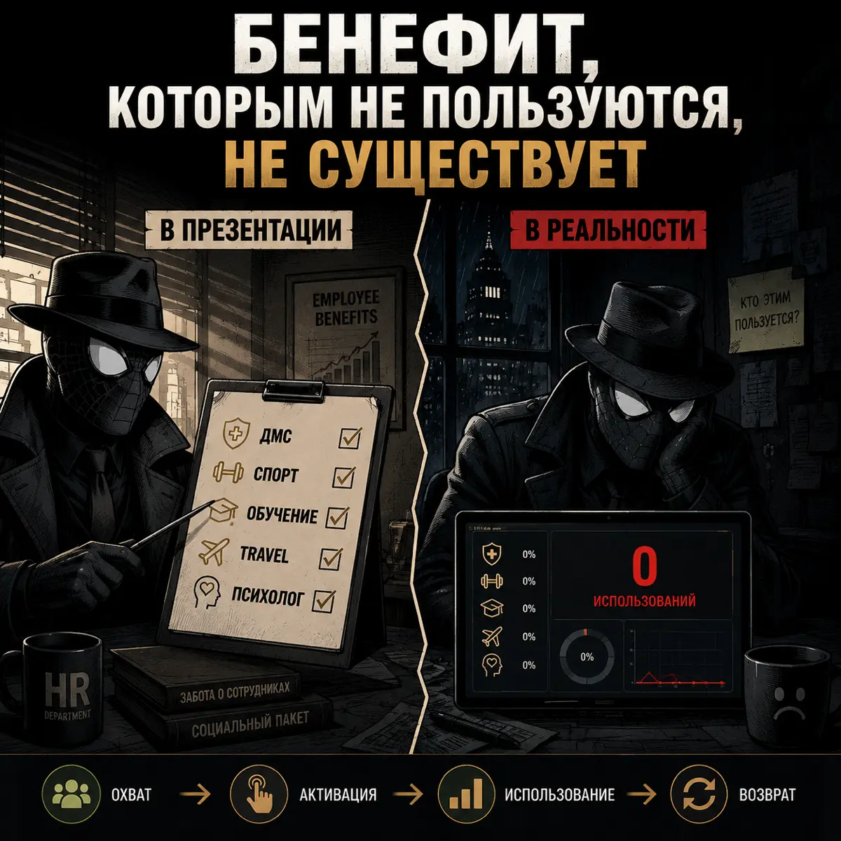 Бенефит, которым не пользуются, не существует. | Сетка — социальная сеть от hh.ru
