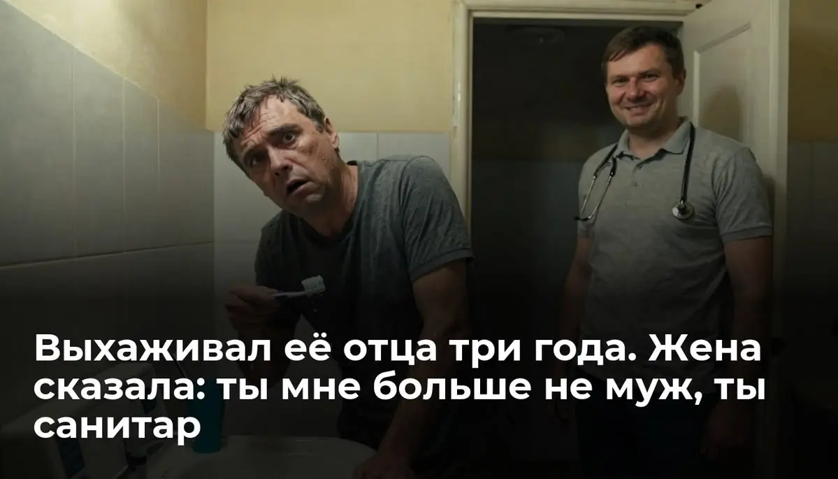 Выхаживал её отца три года. Жена сказала: ты мне больше не муж, ты санитар
Игорь переставил мою зубную щётку. Я заметил это во вторник утром | Сетка — социальная сеть от hh.ru