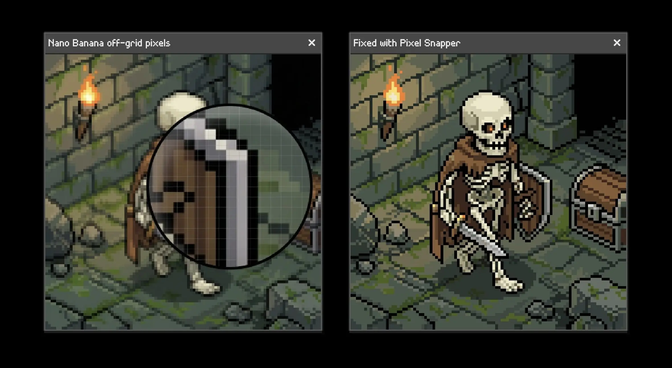 spritefusion-pixel-snapper
Это инструмент для приведения пикселей к идеальной сетке, предназначенный для исправления неаккуратного и несогласованного пиксель-арта, созданного с помощью ИИ | Сетка — социальная сеть от hh.ru