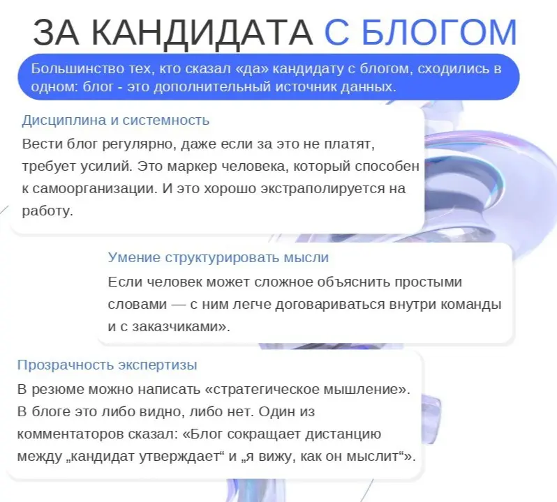Экспертный блог -  плюс или риск-фактор при найме? | Сетка — социальная сеть от hh.ru