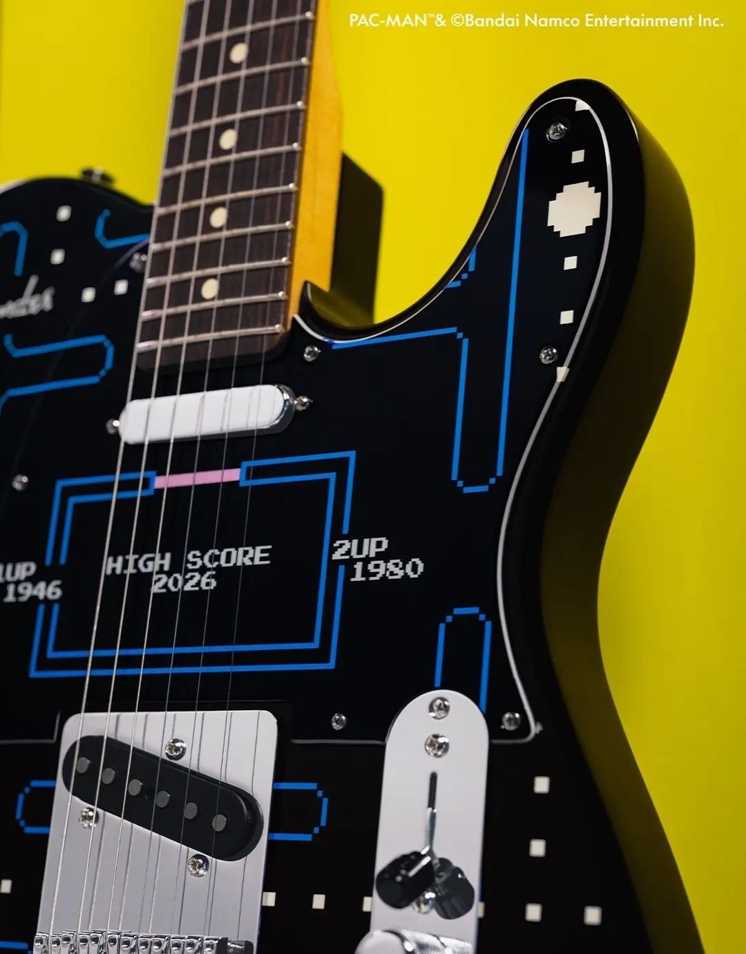 Fender представил лимитированную серию Player II Telecaster, вдохновленную классикой Pac-Man 🕹️. Это официальное партнерство с Bandai Namco для всех, кто помнит звук 8-битных пикселей 🎸✨ | Сетка — социальная сеть от hh.ru