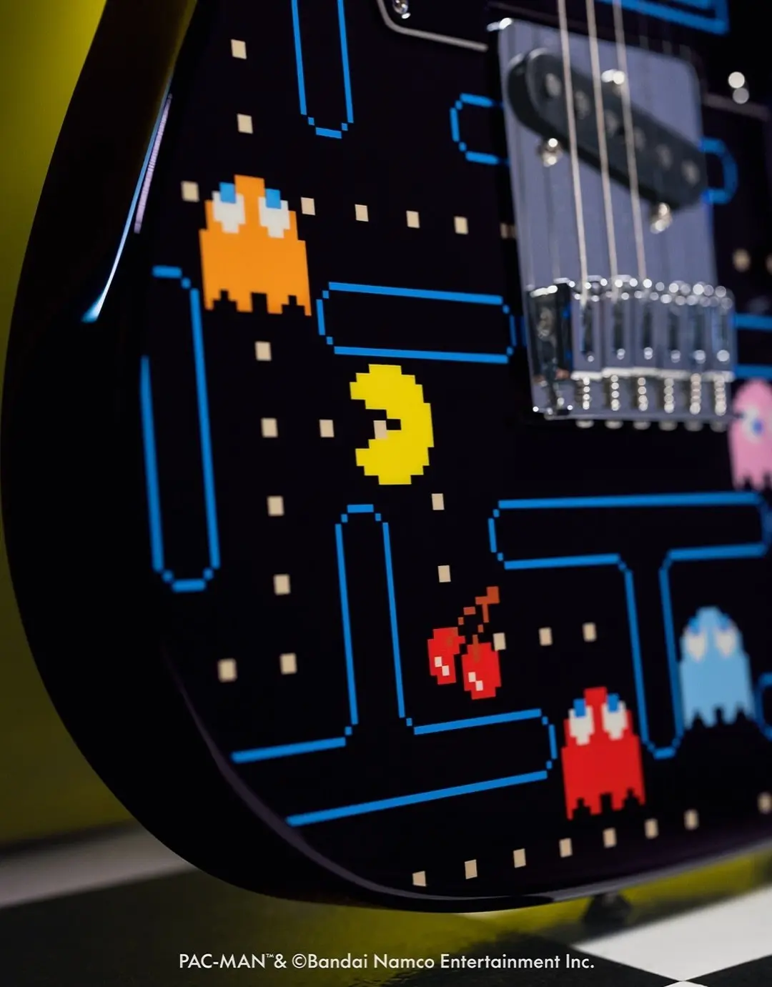 Fender представил лимитированную серию Player II Telecaster, вдохновленную классикой Pac-Man 🕹️. Это официальное партнерство с Bandai Namco для всех, кто помнит звук 8-битных пикселей 🎸✨ | Сетка — социальная сеть от hh.ru