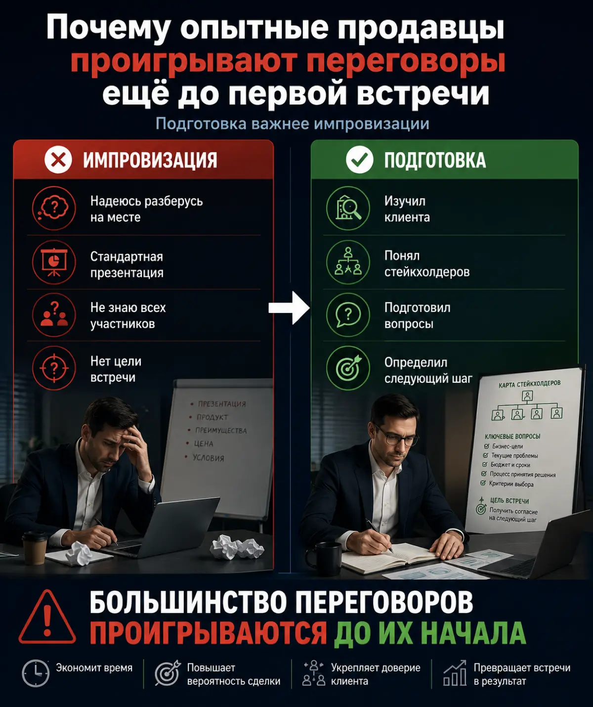 Почему опытные продавцы проигрывают переговоры ещё до первой | Сетка — социальная сеть от hh.ru