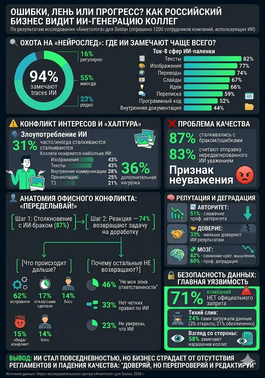 "Анкетолог" провел опрос про ИИ, смотрим на результаты 🫠 | Сетка — социальная сеть от hh.ru