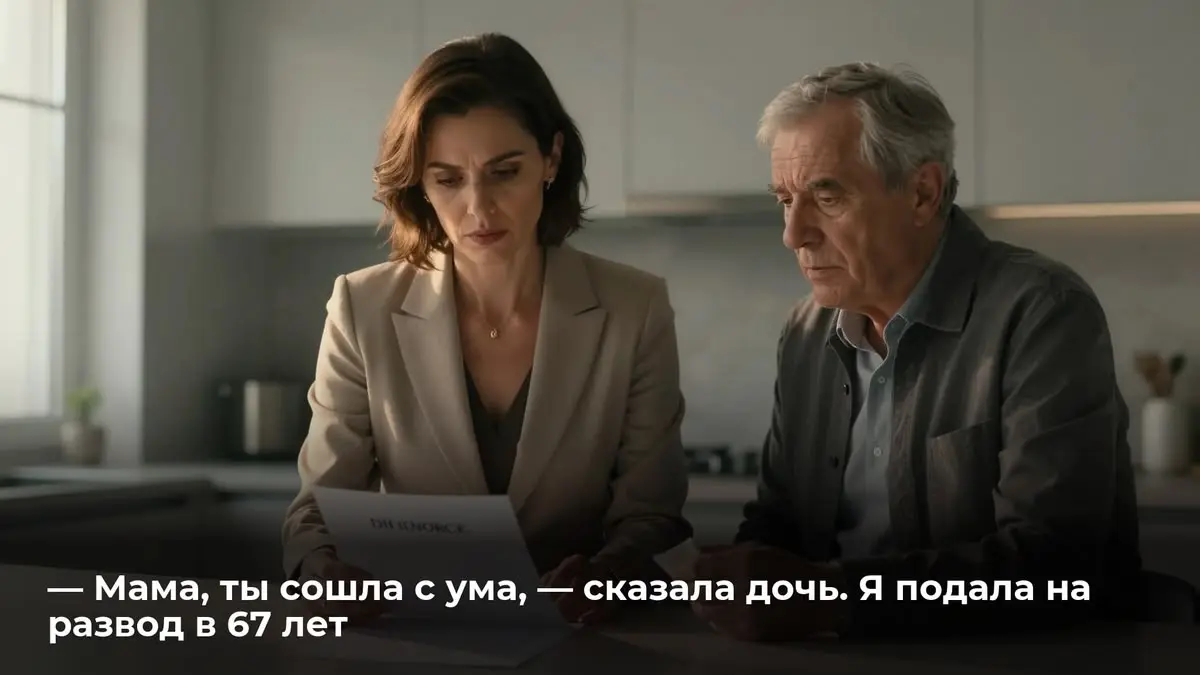 — Мама, ты сошла с ума, — сказала дочь. Я подала на развод в 67 лет
Он сдвинул пустую тарелку из-под борща на край клеенки и наконец посмотрел на белую папку | Сетка — социальная сеть от hh.ru