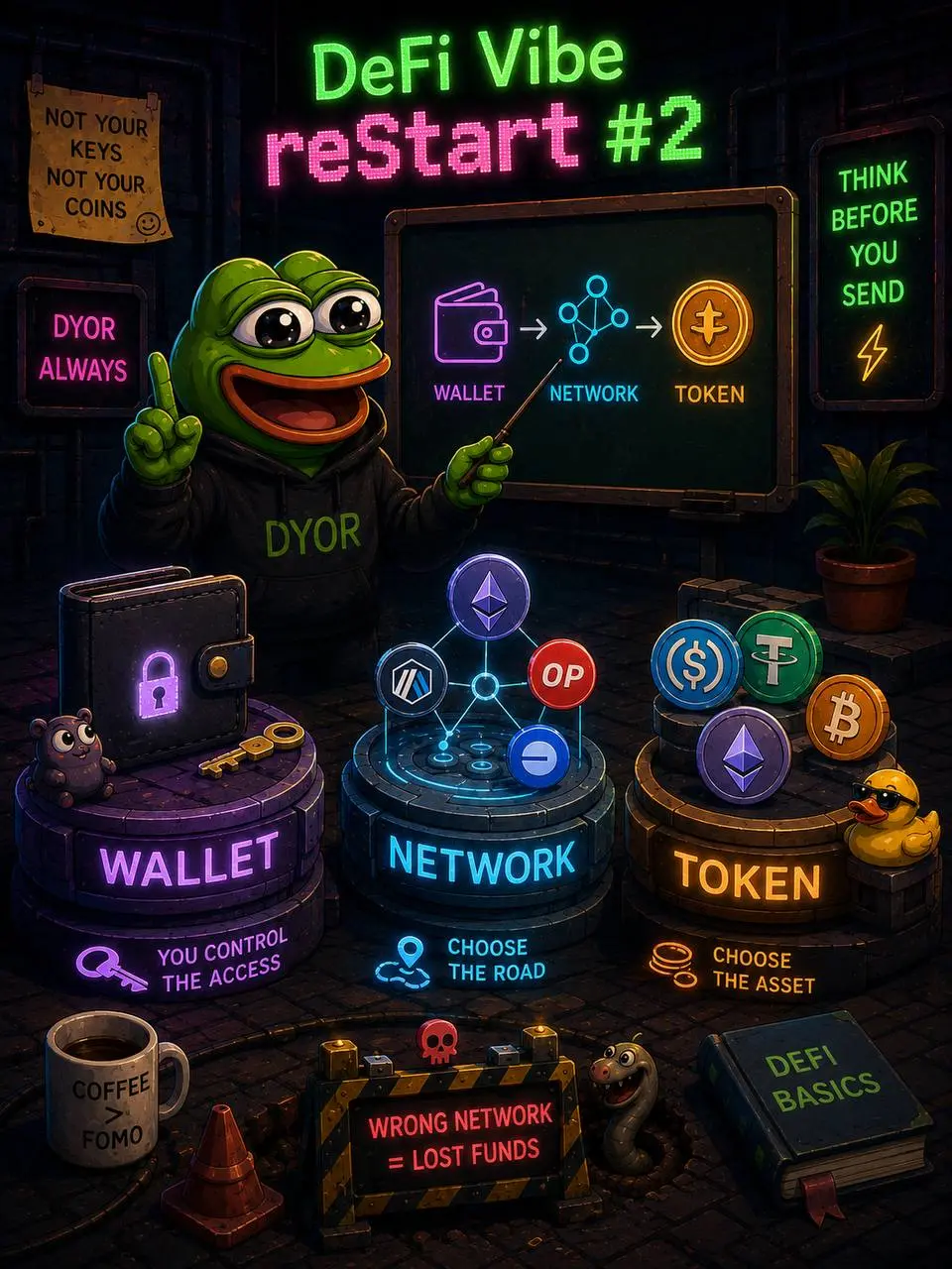 DeFi Vibe reStart #2: кошелек, сеть и токен
В DeFi можно потерять депозит или его часть еще до первой сделки | Сетка — социальная сеть от hh.ru