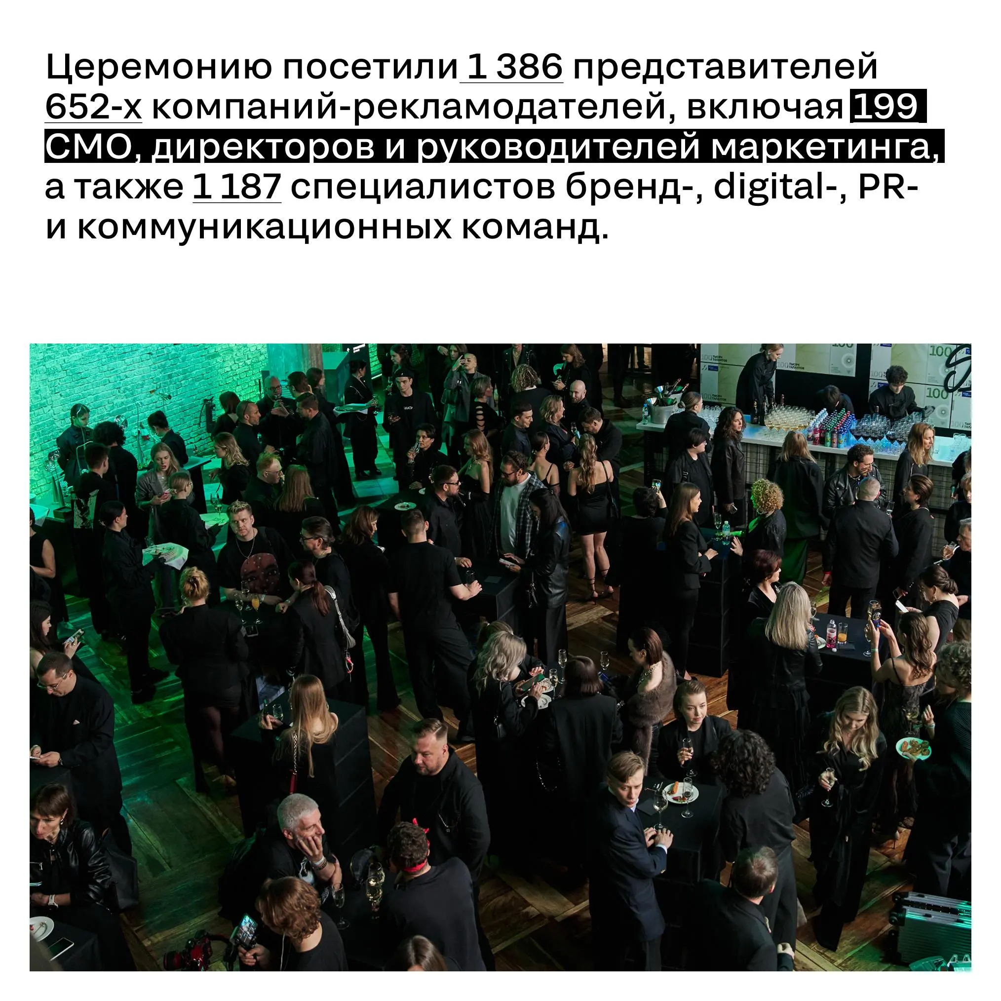 2327 гостей и 181 номинация и 12 тематических блоков.
О гостях церемонии в цифрах.
➡️ Листайте карточки | Сетка — социальная сеть от hh.ru