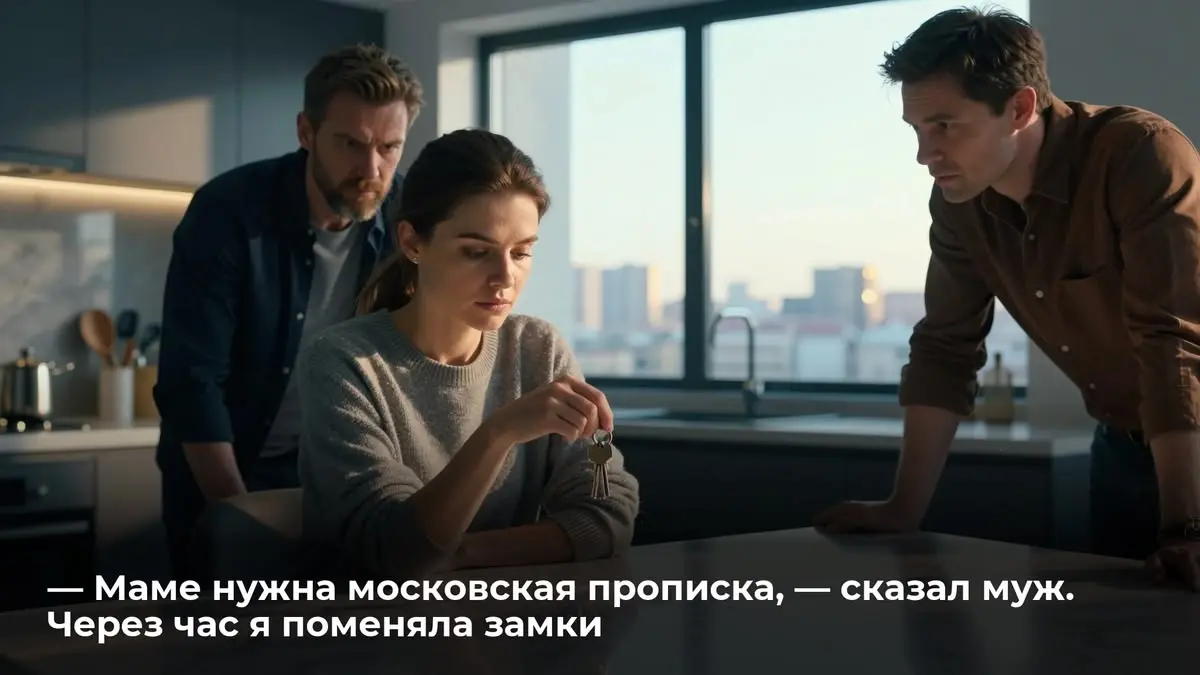 — Маме нужна московская прописка, — сказал муж. Через час я поменяла замки
— Да, плевать мне на твою бабушку и её квартиру! Моей маме нужна московская прописка — и точка! — рявкнул муж | Сетка — социальная сеть от hh.ru