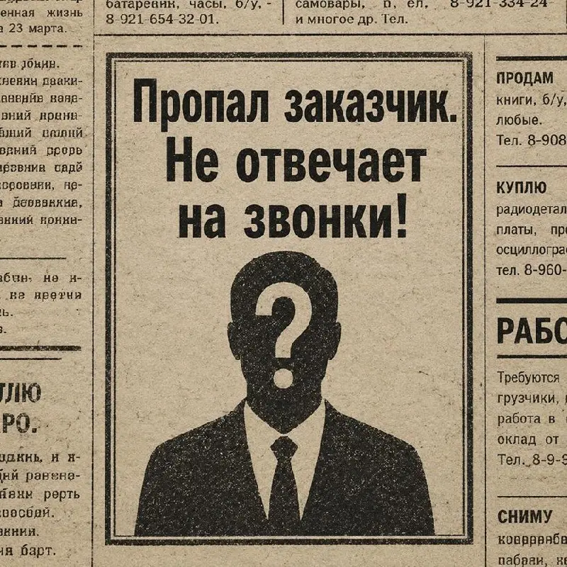 Сообщения отправлены, работа сдана, результат у заказчика — и тишина.
Это одна из самых неприятных ситуаций на фрилансе. Не скандал, не явный отказ платить — просто заказчик перестает отвечать | Сетка — социальная сеть от hh.ru