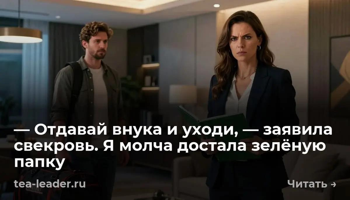 — Отдавай внука и уходи, — заявила свекровь. Я молча достала зелёную папку
— Свитер с оленями не бери, он колется, — сказал муж, опираясь плечом о дверной косяк | Сетка — социальная сеть от hh.ru