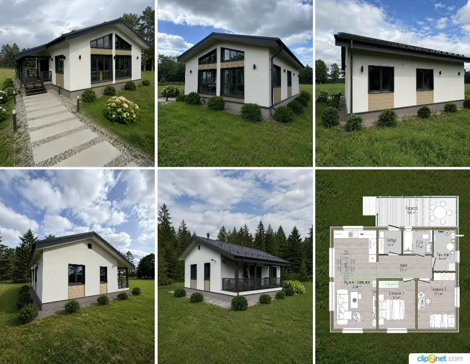 🏠 85 м² ДЛЯ ДАЧИ, КОТОРАЯ НЕ ПОХОЖА НА ДАЧУ
Проект дома «Астерия К-85-1» от строительной компании «ПРЕФАБ ДОМ» | Сетка — социальная сеть от hh.ru