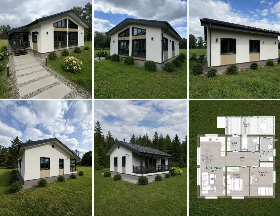 🏠 85 м² ДЛЯ ДАЧИ, КОТОРАЯ НЕ ПОХОЖА НА ДАЧУ
Проект дома «Астерия К-85-1» от строительной компании «ПРЕФАБ ДОМ» | Сетка — социальная сеть от hh.ru