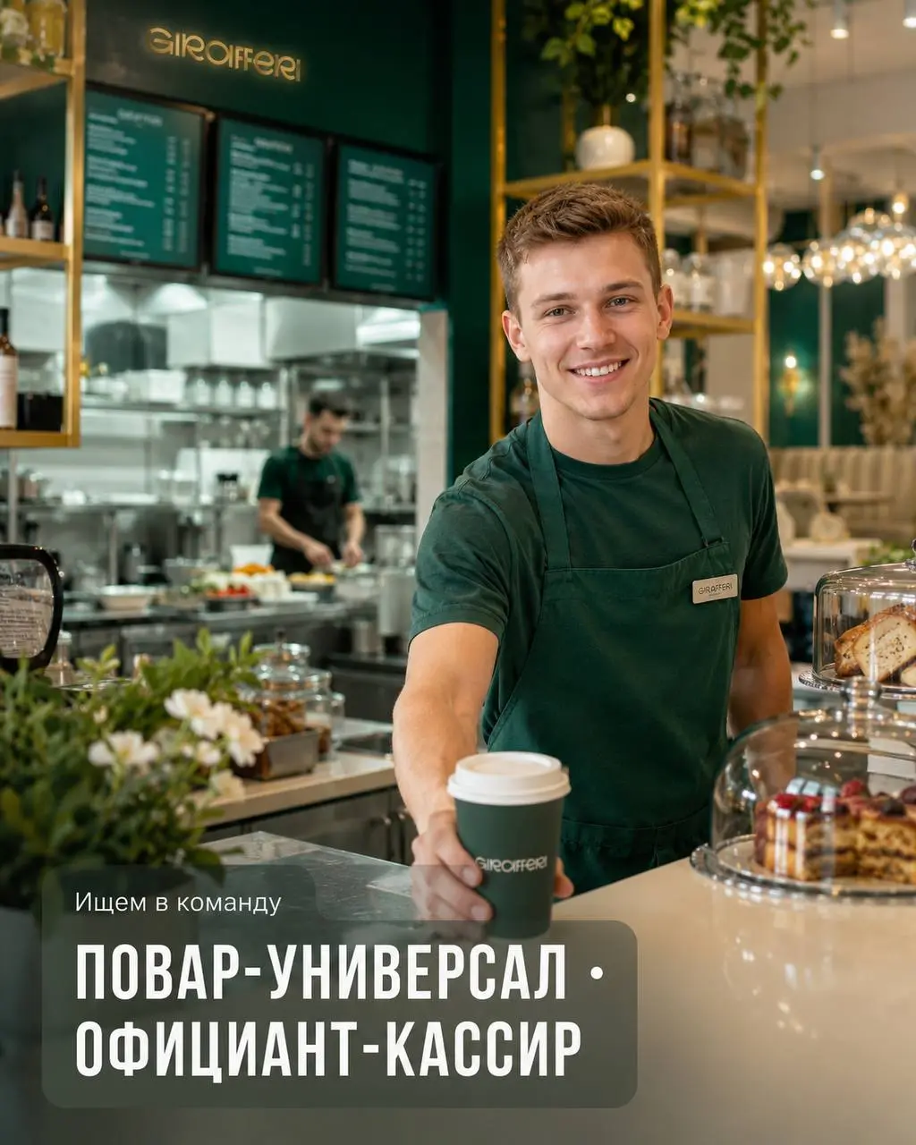 1️⃣ПОВАР-УНИВЕРСАЛ - от 5400₽/смена 2️⃣ОФИЦИАНТ-КАССИР - от 280₽/ч + чаевые
GIRAFFERI
• Коробово, ЖК «Горки Парк»
• Рестораны/Кафе
• +79197671282
Полное описание вакансии размещено в Телеграм и Макс | Сетка — социальная сеть от hh.ru