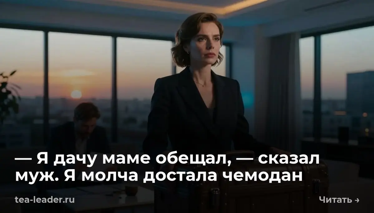 — Я дачу маме обещал, — сказал муж. Я молча достала чемодан
Максим с размаху вывалил содержимое синей пластиковой папки на кухонный стол. — Где выписка? — спросил он, не поднимая на меня глаз | Сетка — социальная сеть от hh.ru