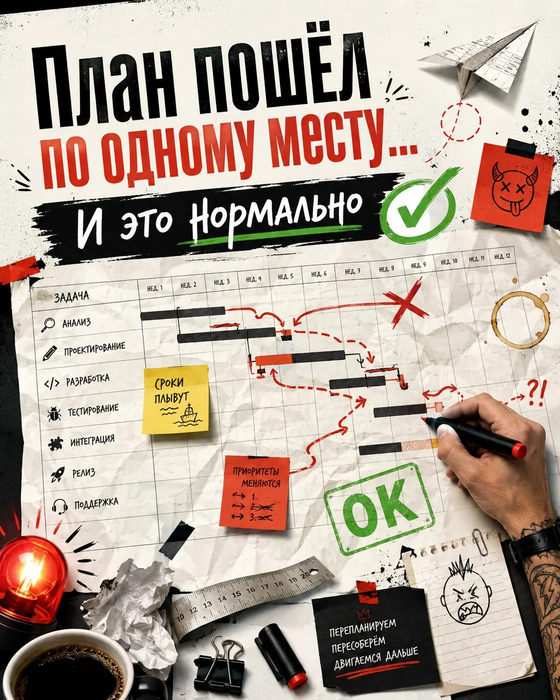 План пошёл по одному месту… И это нормально | Сетка — социальная сеть от hh.ru