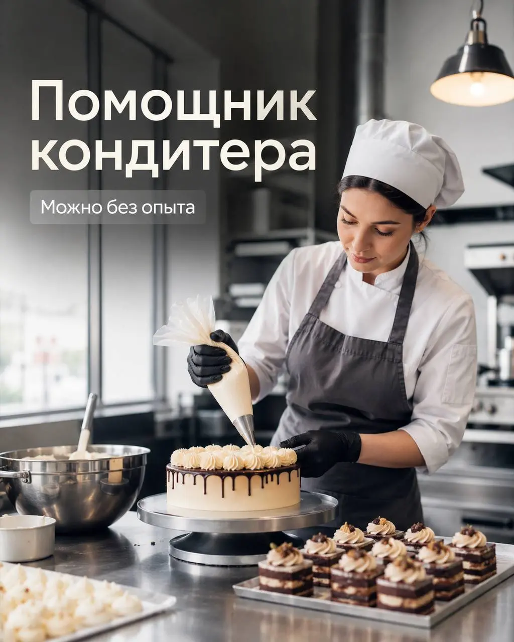 ПОМОЩНИК КОНДИТЕРА
84 750₽ - 105 000₽
Торговый Дом Андерсон
• Москва
• Рестораны/Кафе
• +79672666492
Полное описание вакансии размещено в Телеграм и Макс. Переходите по ссылке в закрепленном сообщении | Сетка — социальная сеть от hh.ru