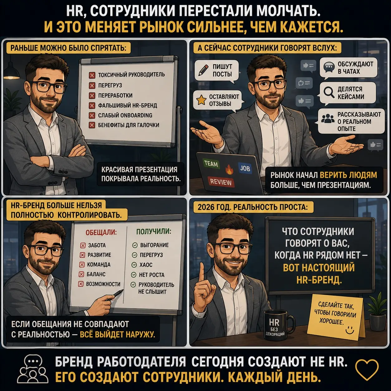 HR, сотрудники перестали молчать. И это меняет рынок сильнее | Сетка — социальная сеть от hh.ru