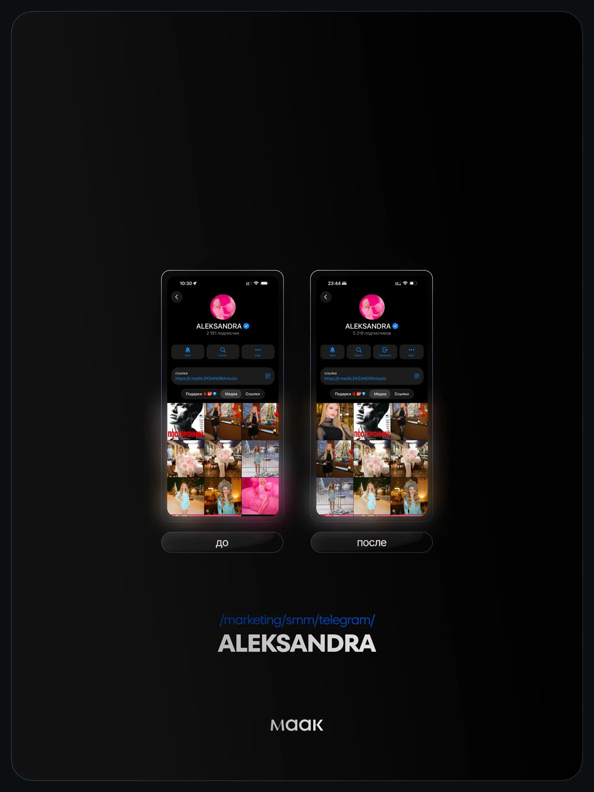 📣 #case — Продвижение в Telegram
❤️ Для кого?
ALEKSANDRA
🔼 Что было сделано?
Комплексное продвижение канала с целью привлечения нового трафика
Продвижение в Telegram — это привлечение новой аудитории ... | Сетка — социальная сеть от hh.ru