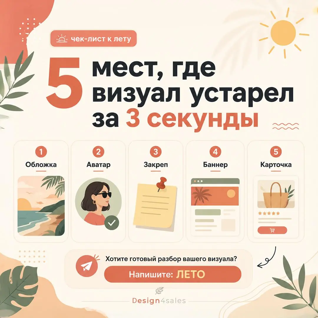 ☀️ 5 мест, где визуал устарел за 3 секунды
Лето — хороший повод не только поменять фон на что-то солнечное, но и проверить: не выглядит ли ваш бренд так, будто его забыли обновить ещё весной | Сетка — социальная сеть от hh.ru
