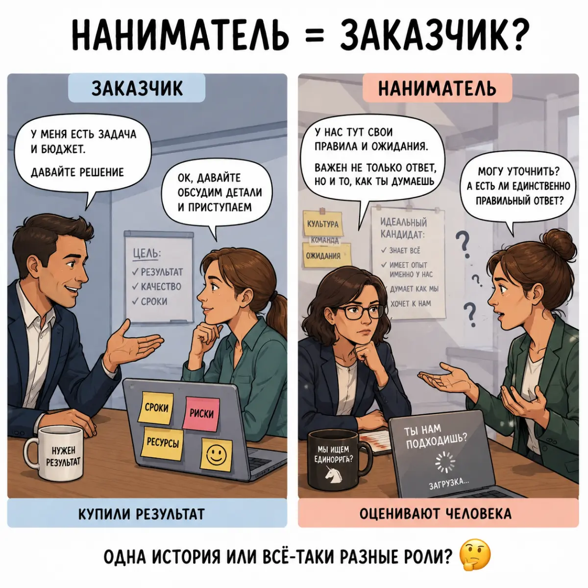 Наниматель = заказчик? | Сетка — социальная сеть от hh.ru