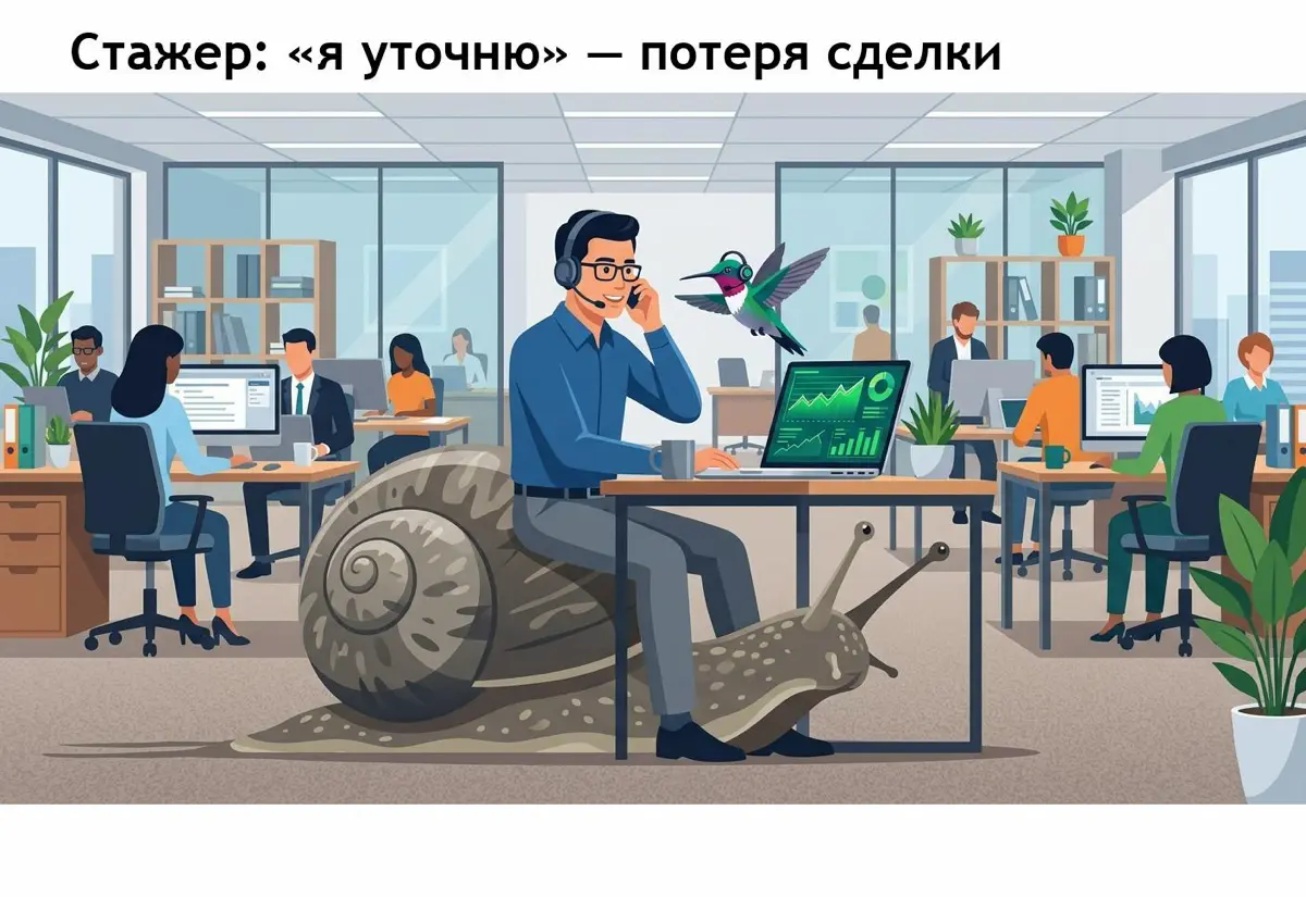 Синдром уточню и перезвоню: как заставить стажера продавать. | Сетка — социальная сеть от hh.ru