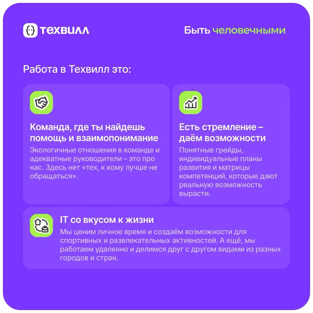 Привет, это ТехВилл😊 | Сетка — социальная сеть от hh.ru
