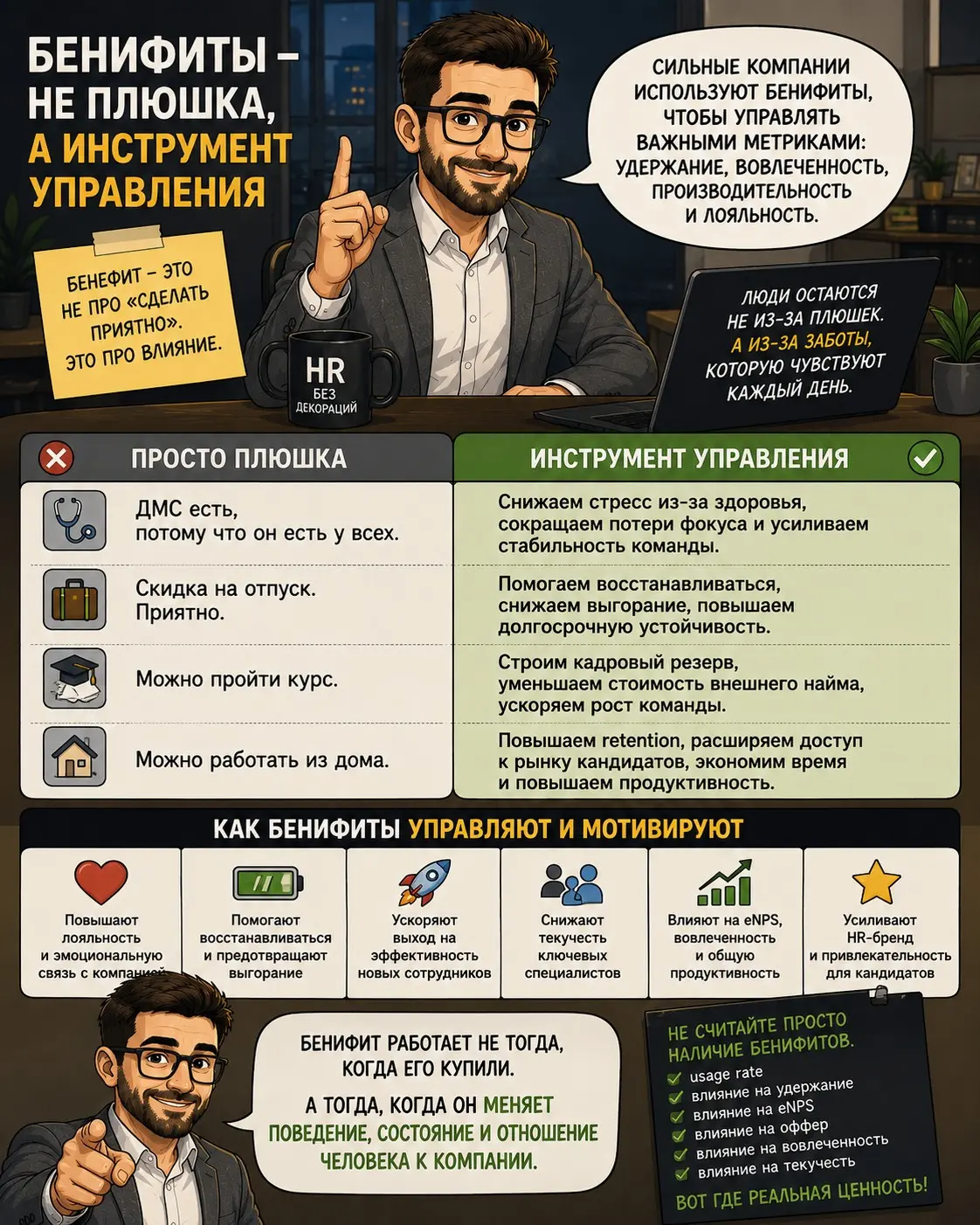 HR долго продавал бенефиты как “приятный бонус”. | Сетка — социальная сеть от hh.ru