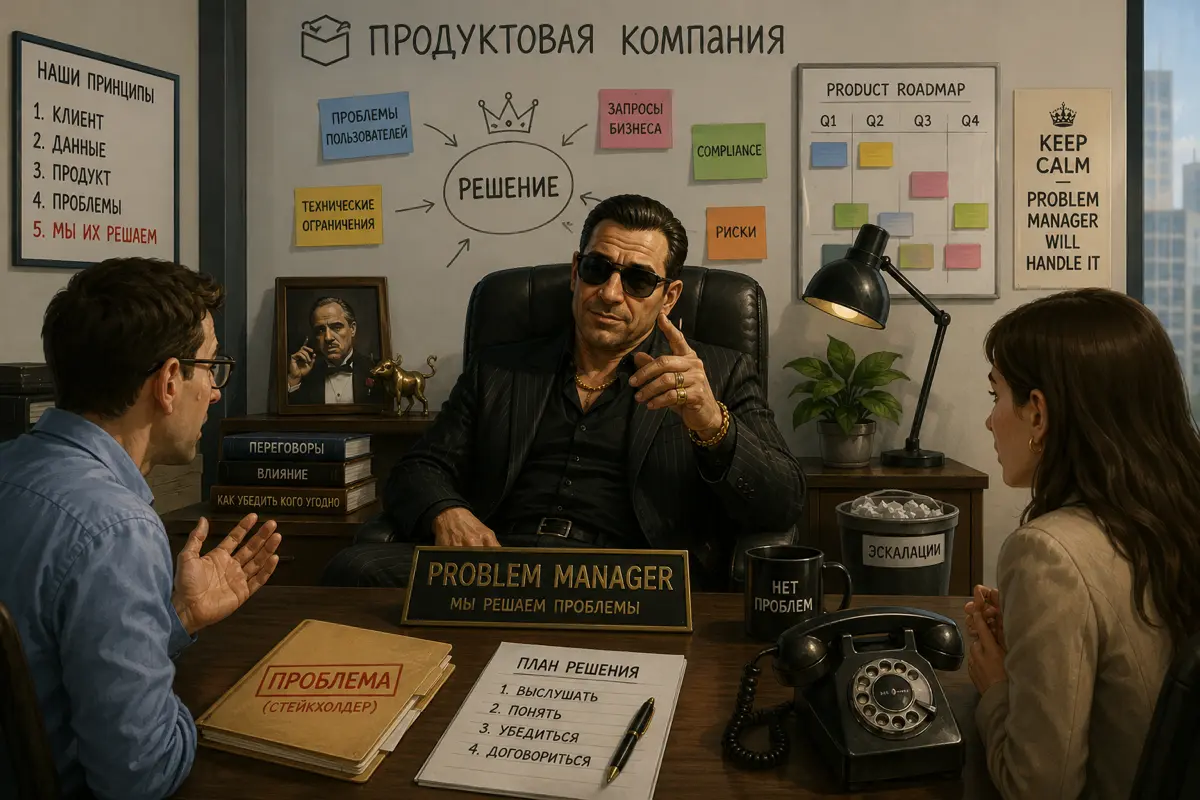 Недавно проводил собеседование. Кандидат с большим опытом разработки в банковской сфере рассказывает:
У нас в команде была позиция Problem Manager. Очень полезный был человек | Сетка — социальная сеть от hh.ru