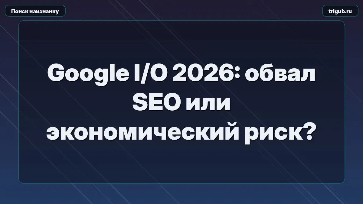 Google I/O 2026: обвал SEO или экономический риск? | Сетка — социальная сеть от hh.ru