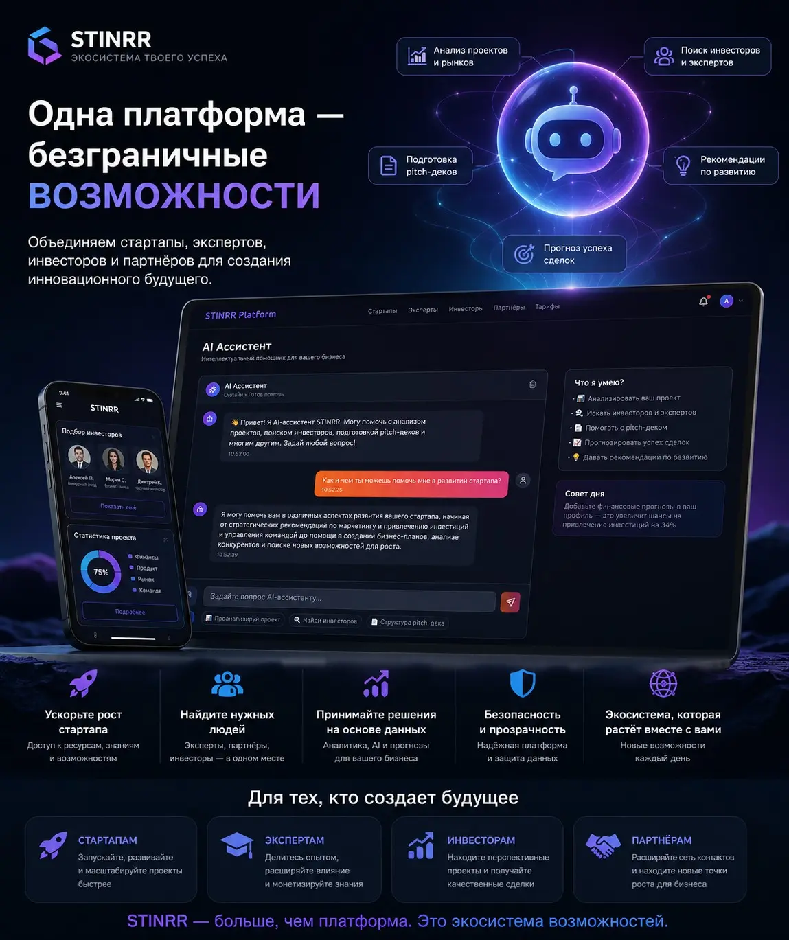 🚀 STINRR: Мы строим экосистему, которая объединяет стартапы | Сетка — социальная сеть от hh.ru