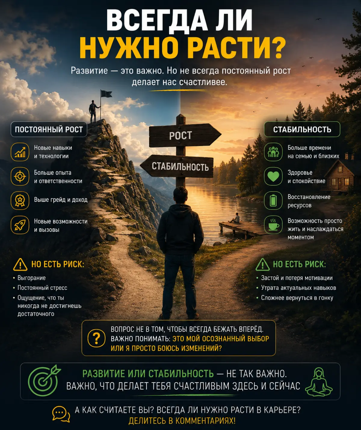 🚀 Всегда ли нужно расти? | Сетка — социальная сеть от hh.ru