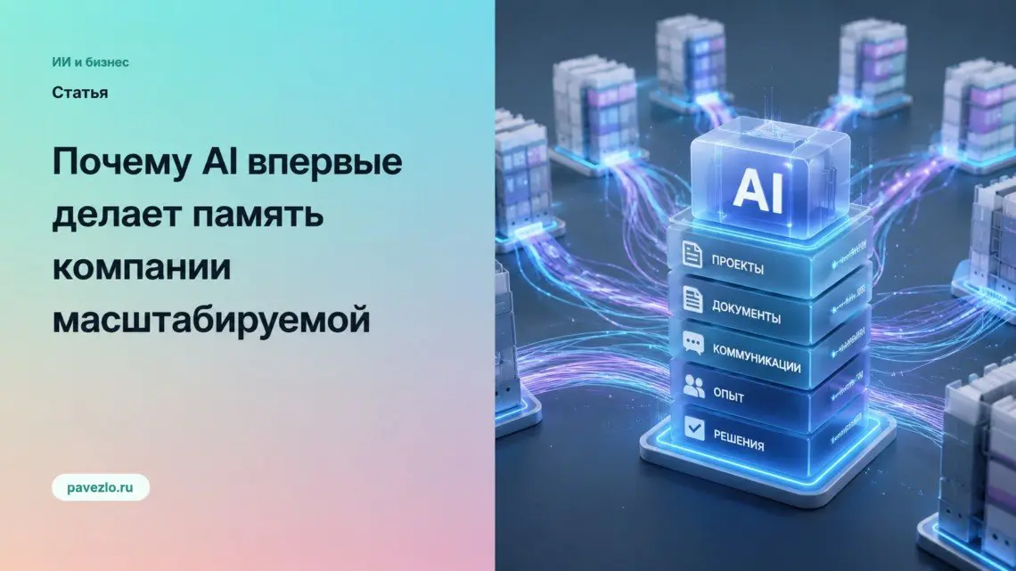 Почему AI впервые делает память компании масштабируемой | Сетка — социальная сеть от hh.ru