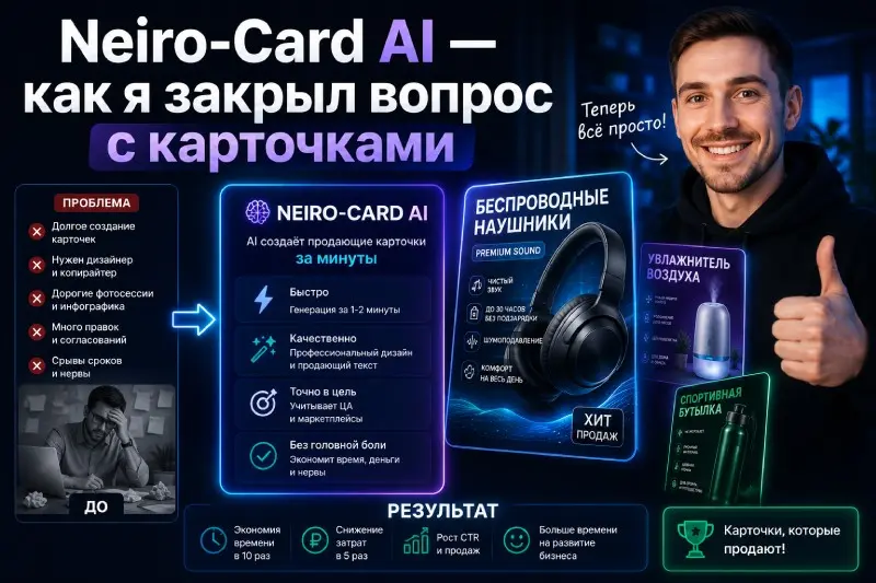 Neiro-Card AI — как я закрыл вопрос с карточками | Сетка — социальная сеть от hh.ru