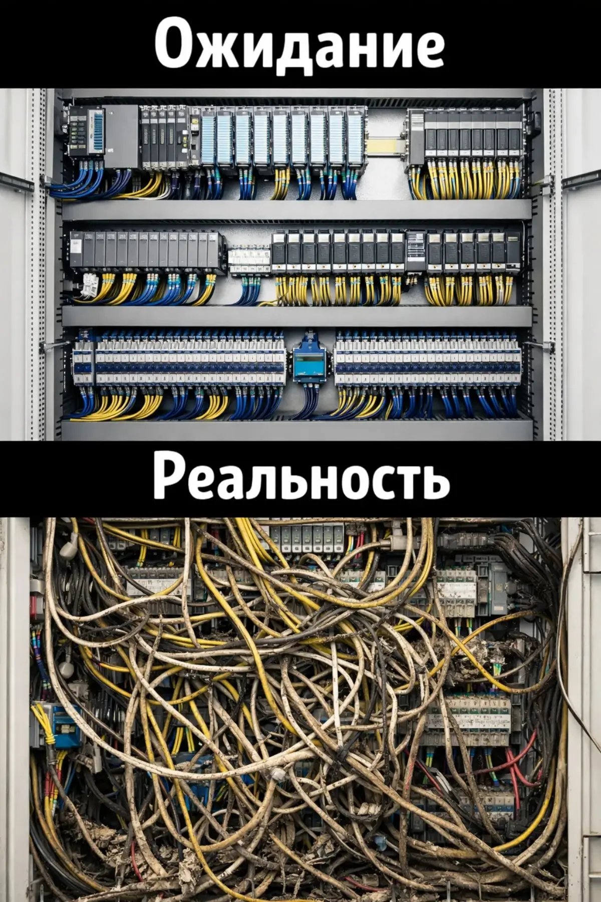 Когда позвали на доработку действующего шкафа.
Фриланс инженер тг
https://t.me/freelanceforengineer | Сетка — социальная сеть от hh.ru
