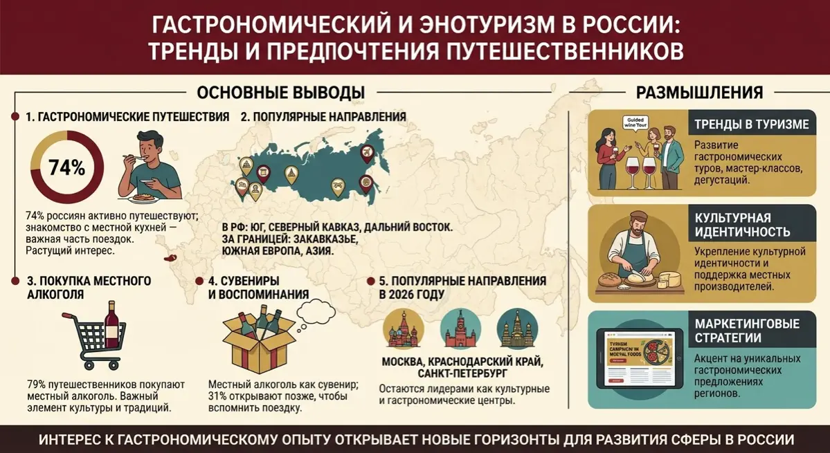 Интересные данные о гастрономическом и энотуризме в России, а также о предпочтениях путешественников. Давайте подытожим основные моменты и добавим некоторые размышления.
Основные выводы:
1 | Сетка — социальная сеть от hh.ru