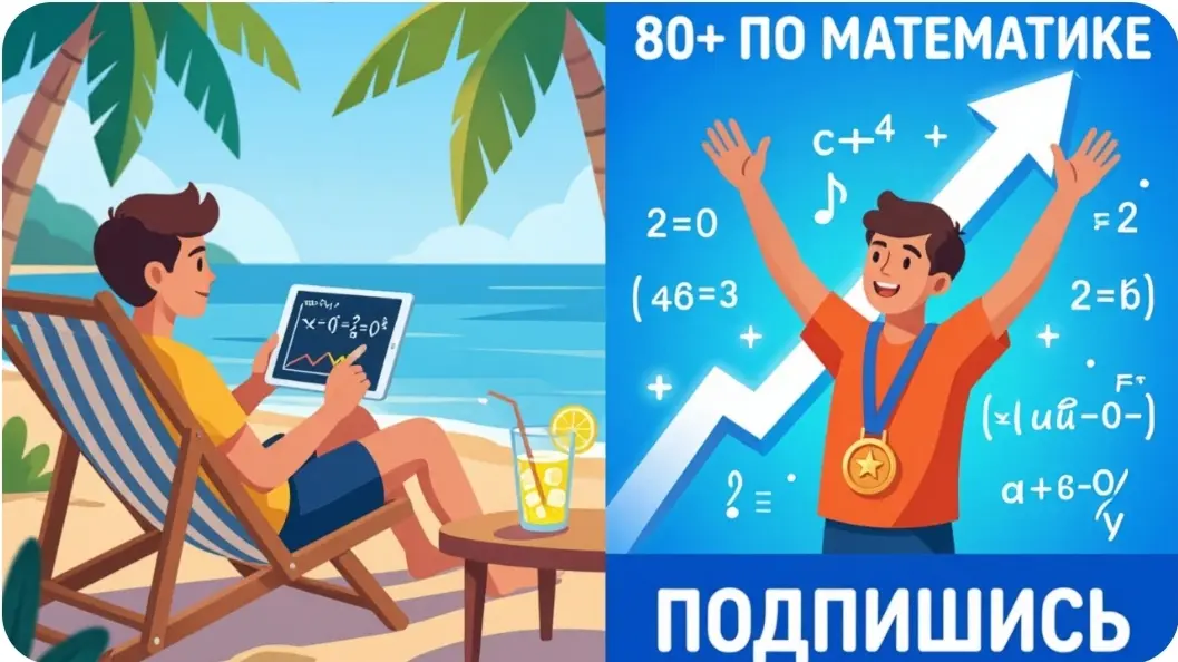 Профиль по математике на 80+? Даже летом? — Да, легко! 😎✨️
Учись из любой точки — хоть лёжа на пляже🌊🏄‍♀️, хоть дома с прохладным лимонадом🥤🍋 | Сетка — социальная сеть от hh.ru